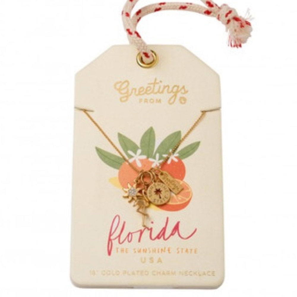 Spartina 449 Greetings from Florida Charm Necklace